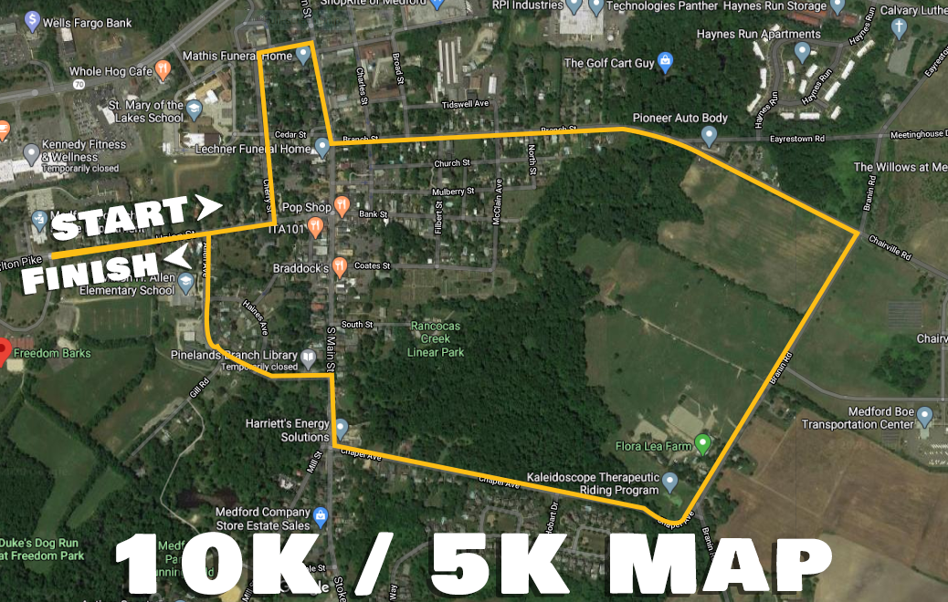 Stamp Out Hunger 10K / 5K Map